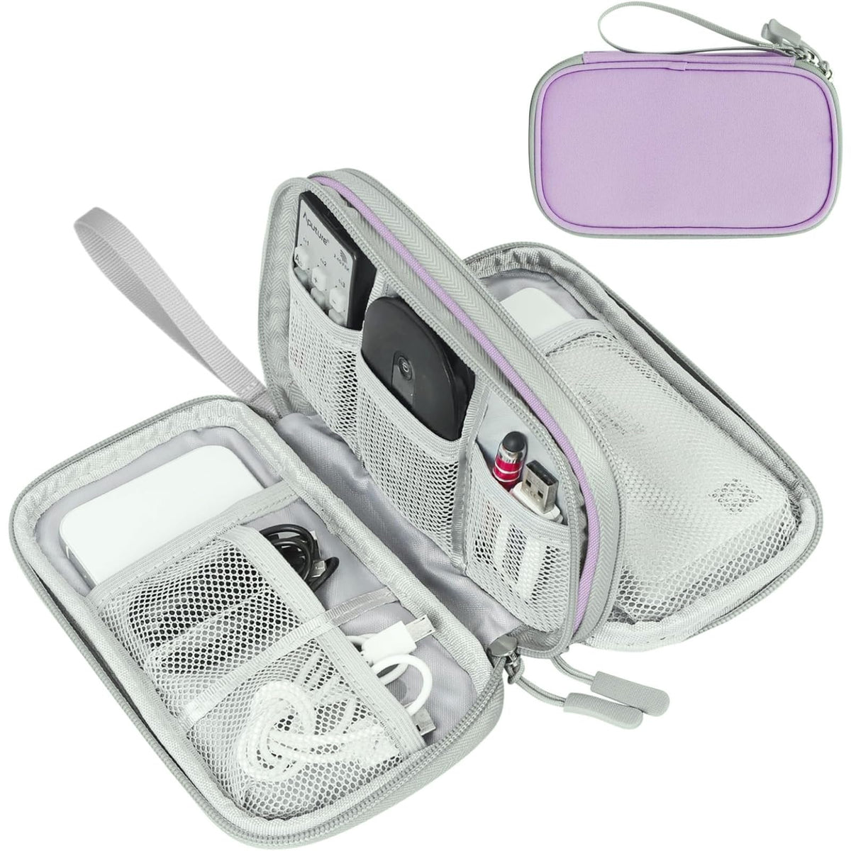 FYY Electronic Organizer, Travel Tech Pouch Bag, Cable Organizer Black