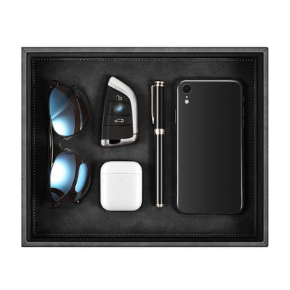 SITHON Valet Tray Desk Organizer PU Leather Catchall