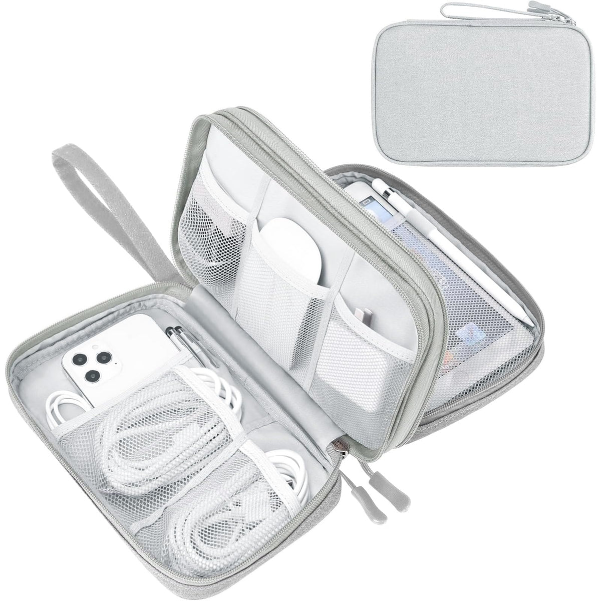 FYY Electronic Organizer, Travel Tech Pouch Bag, Cable Organizer Black