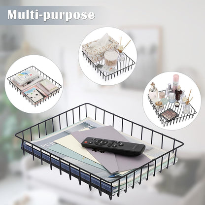 BTSKY Multipurpose A4 File Tray Wire Desk Tray Organizer, Black