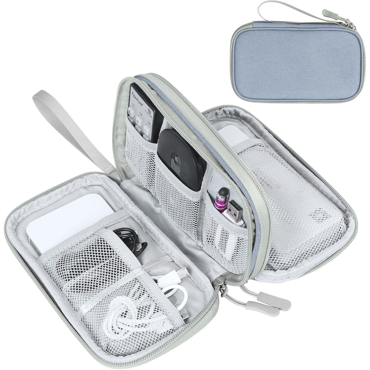 FYY Electronic Organizer, Travel Tech Pouch Bag, Medium, Black