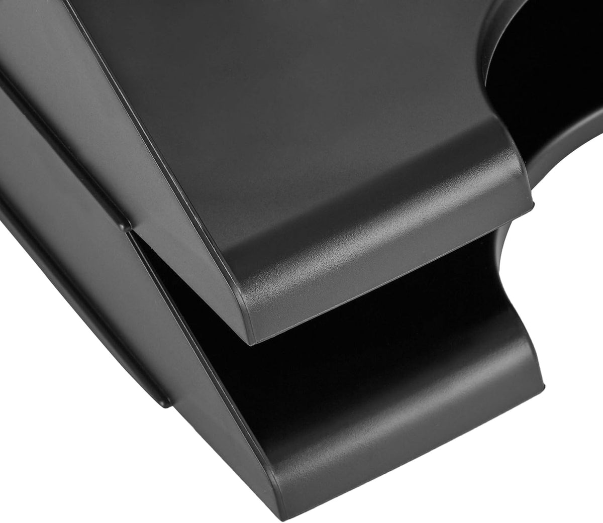 Amazon Basics Rectangular Stackable Desk Organizer Office Letter Tray, File Storage, Paper Organizer, Black, 2-Pack