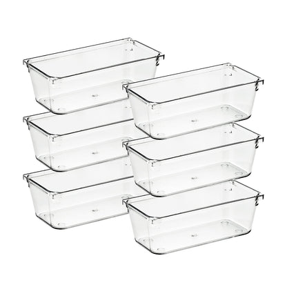 Ravinte 6 Pack Drawer Organizer, 6" x 9" Plastic Storage Bins