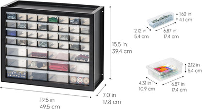 IRIS USA 44-Drawer Small Parts Storage Cabinet, Crafts, Made in USA, Black