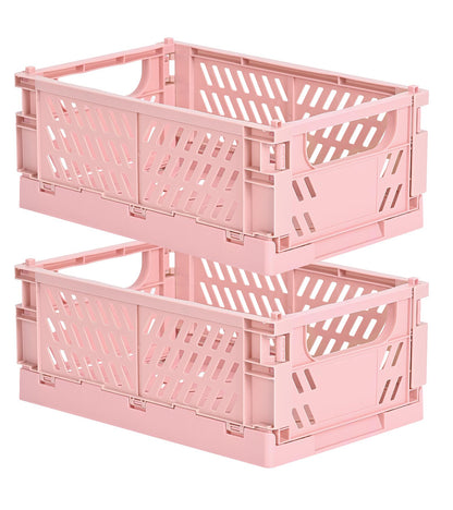 HUUSMOT 6-Pack Collapsible Small Plastic Storage Baskets, 5.9"x3.8"x2.2"