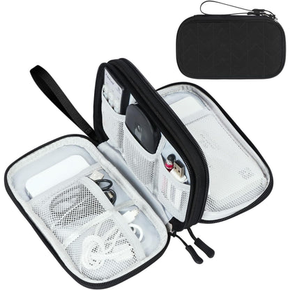 FYY Electronic Organizer, Travel Tech Pouch Bag, Cable Organizer Black