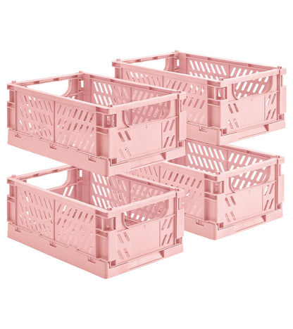HUUSMOT 6-Pack Collapsible Small Plastic Storage Baskets, 5.9"x3.8"x2.2"