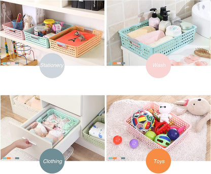 Turn in Trays Classroom, 4Pcs Paper Trays for Classroom, Book Baskets for Library, Drawers, Office, Home