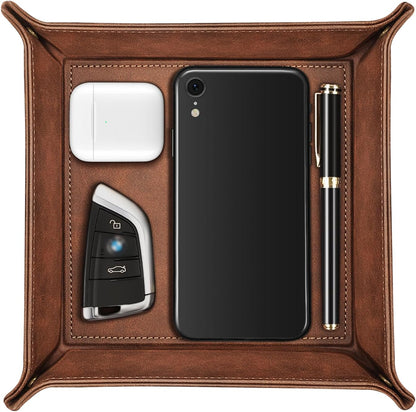 SITHON Valet Tray Desktop Storage Organizer Nightstand Caddy Holder
