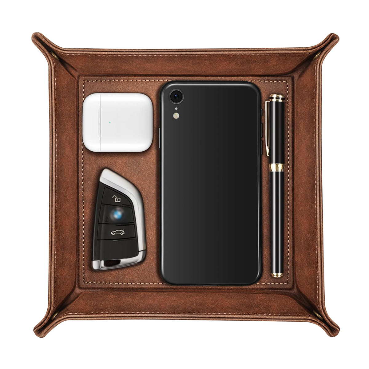 SITHON Valet Tray Desktop Storage Organizer Nightstand Caddy Holder