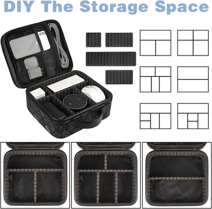MATEIN Cord Organizer Case with Adjustable Divider, Large DJ Cable File Bag