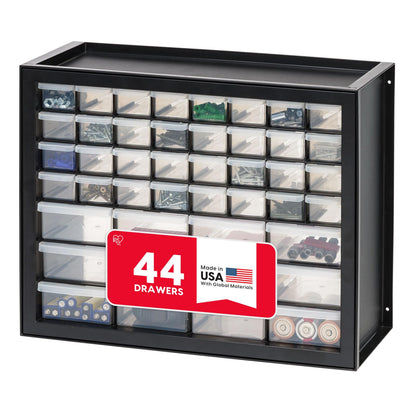 IRIS USA 44-Drawer Small Parts Storage Cabinet, Crafts, Made in USA, Black