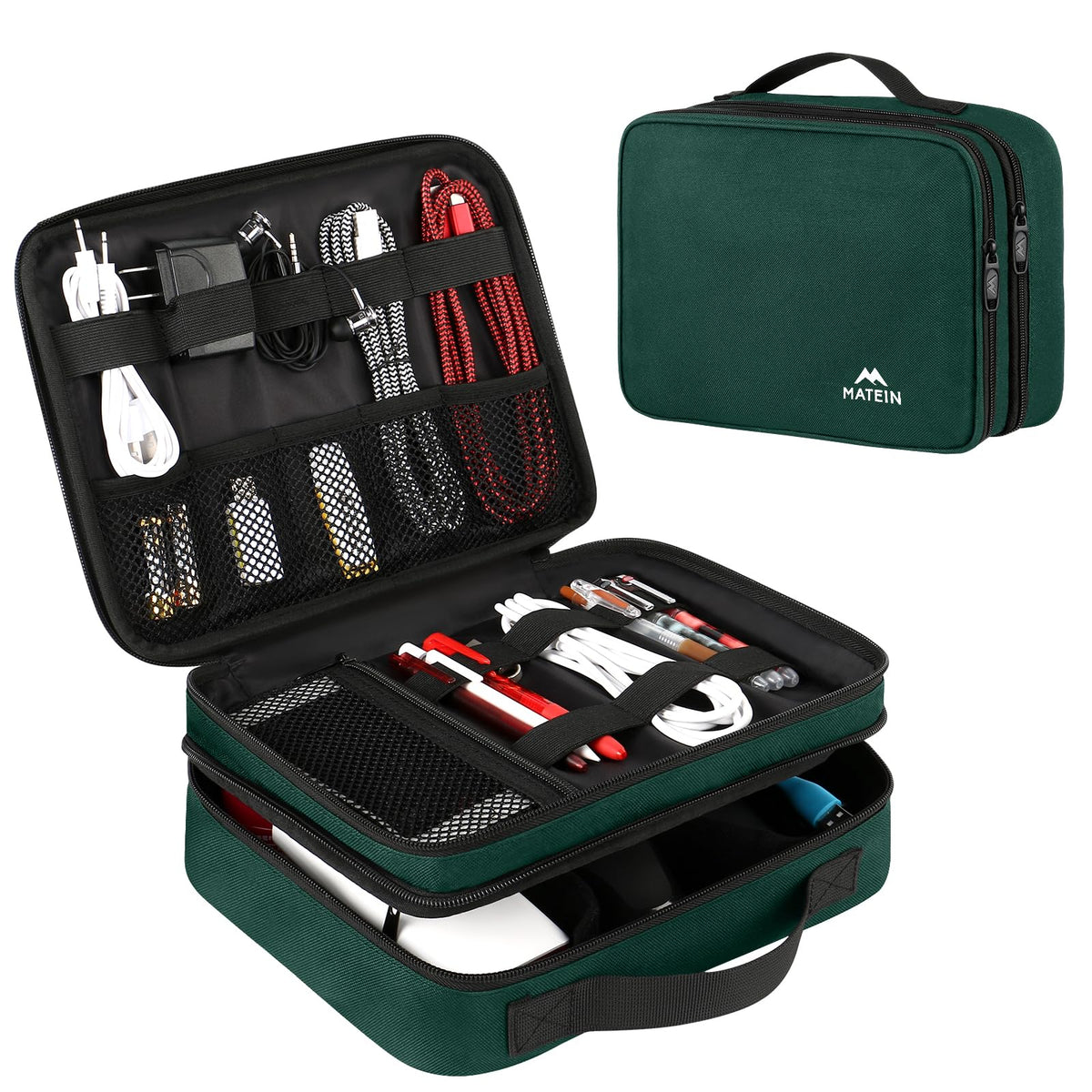 MATEIN Electronics Organizer Travel Case, Cable Organizer Bag, Black