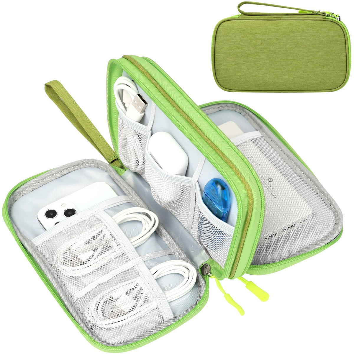 FYY Electronic Organizer, Travel Tech Pouch Bag, Medium, Black