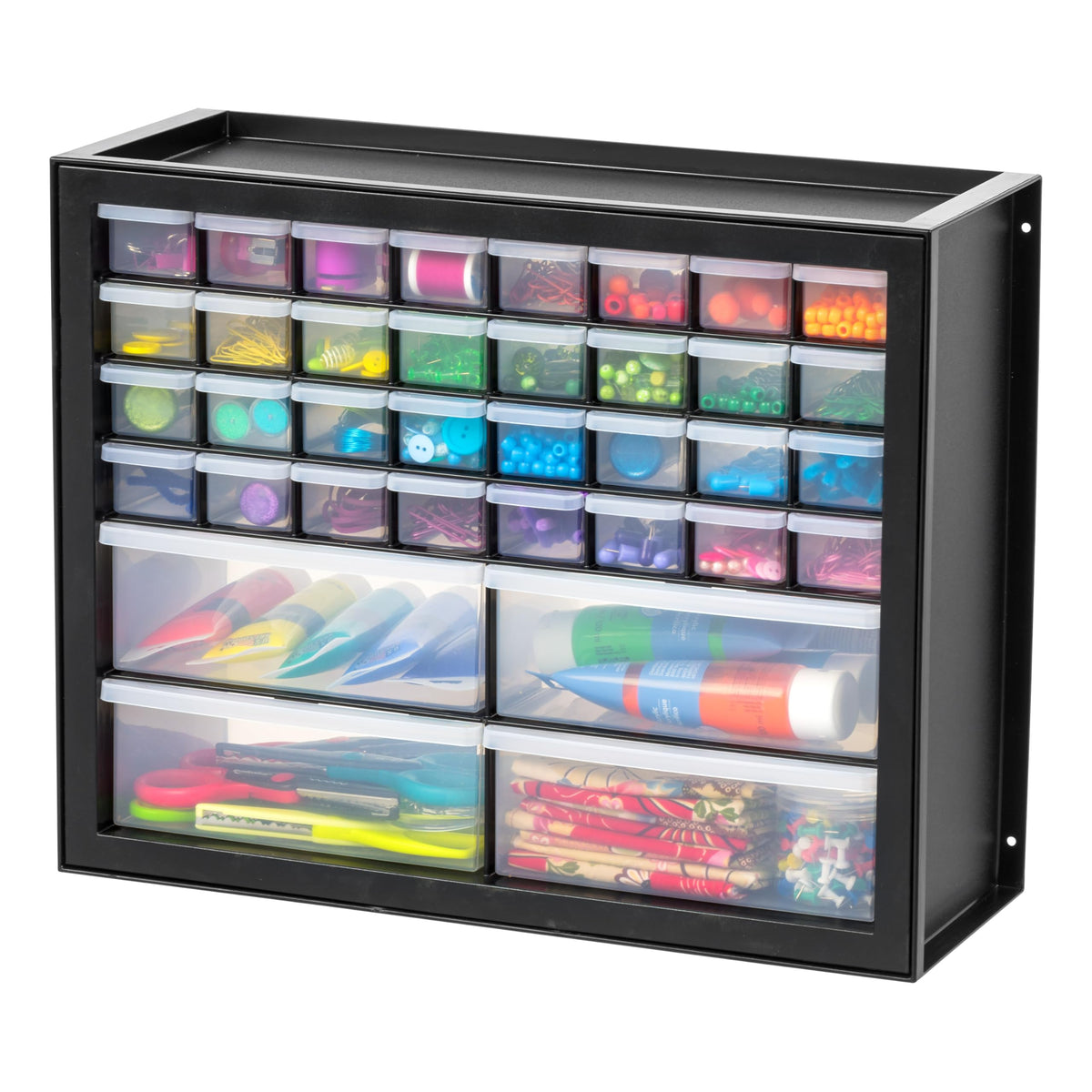 IRIS USA 44-Drawer Small Parts Storage Cabinet, Crafts, Made in USA, Black