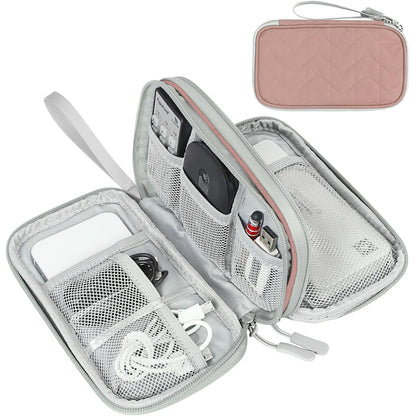 FYY Electronic Organizer, Travel Tech Pouch Bag, Medium, Black