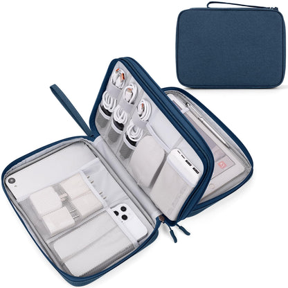 FYY Electronic Organizer, Travel Tech Pouch Bag, Cable Organizer Black