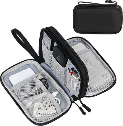 FYY Electronic Organizer, Travel Tech Pouch Bag, Medium, Black