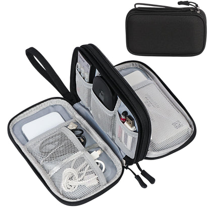 FYY Electronic Organizer, Travel Tech Pouch Bag, Cable Organizer Black