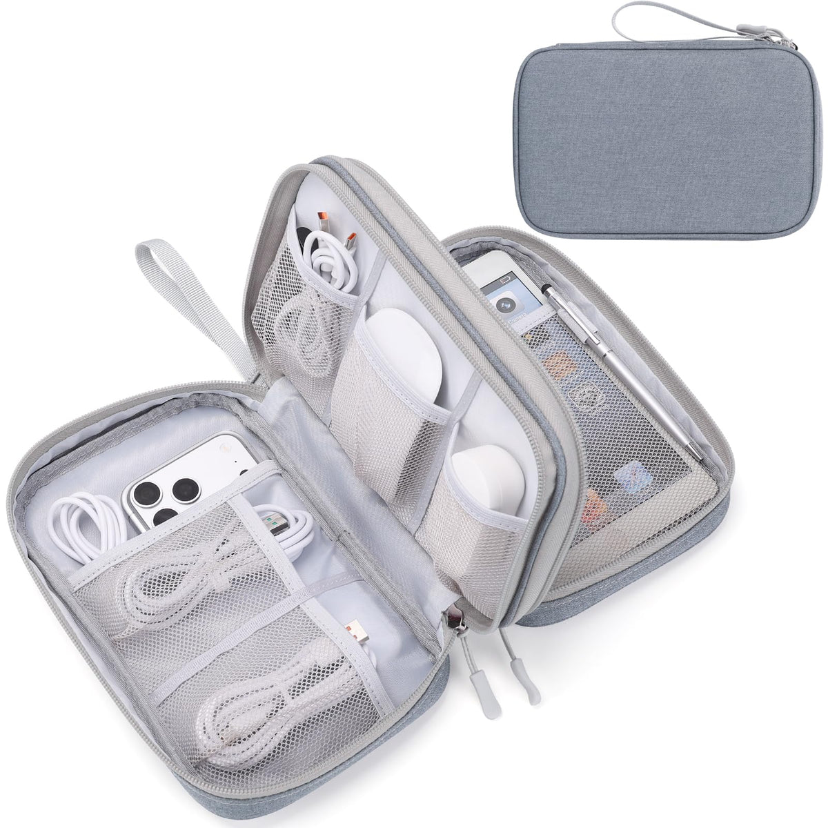 FYY Electronic Organizer, Travel Tech Pouch Bag, Medium, Black