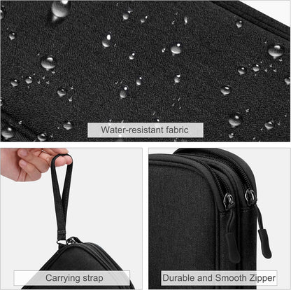 FYY Electronic Organizer, Travel Tech Pouch Bag, Medium, Black