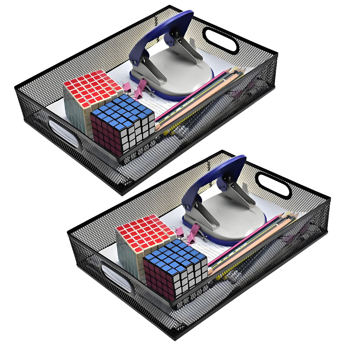 Metal Mesh Desk Organizer Tray, for Home, Classroom, Office.
