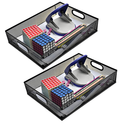 Metal Mesh Desk Organizer Tray, for Home, Classroom, Office.