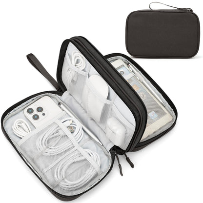 FYY Electronic Organizer, Travel Tech Pouch Bag, Cable Organizer Black