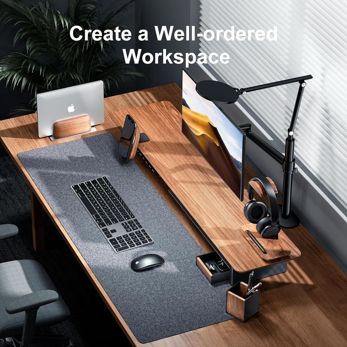 UPERGO Desk Organizer Tray Pen and Pencil Holder Set