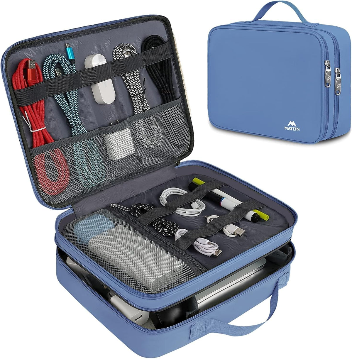MATEIN Cable Organizer Bag, Large Travel Storage Bag, Sturdy Tool Case