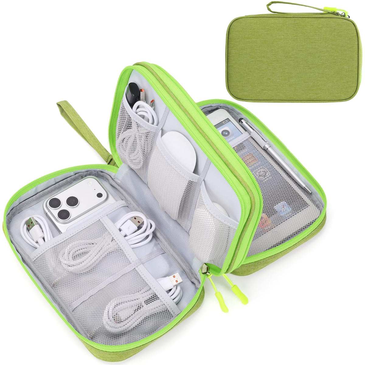 FYY Electronic Organizer, Travel Tech Pouch Bag, Medium, Black