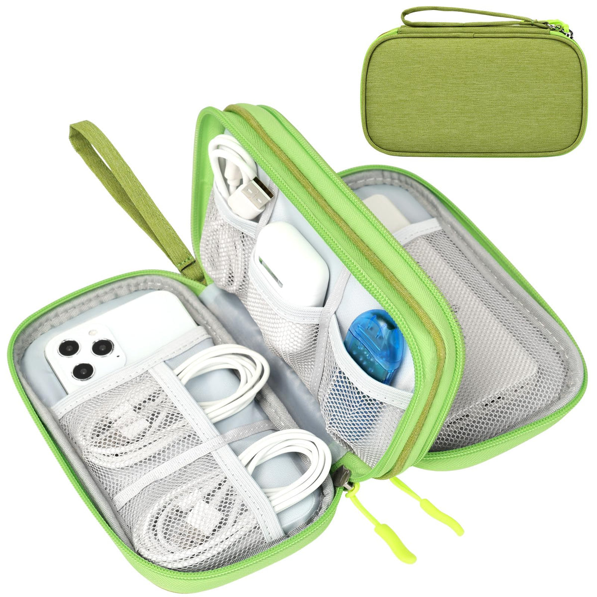 FYY Electronic Organizer, Travel Tech Pouch Bag, Medium, Black