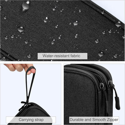 FYY Electronic Organizer, Travel Tech Pouch Bag, Cable Organizer Black