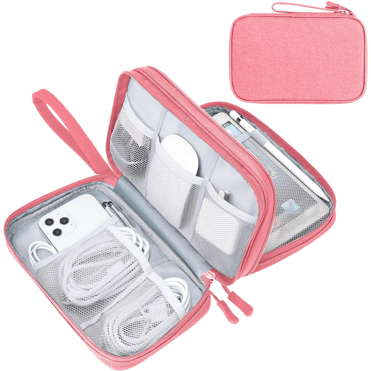 FYY Electronic Organizer, Travel Tech Pouch Bag, Cable Organizer Black