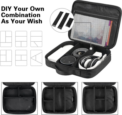 MATEIN Electronics Organizer Travel Case, Cable Organizer Bag, Black