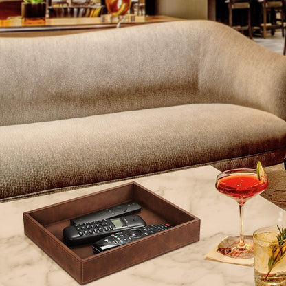 SITHON Valet Tray Desk Organizer PU Leather Catchall