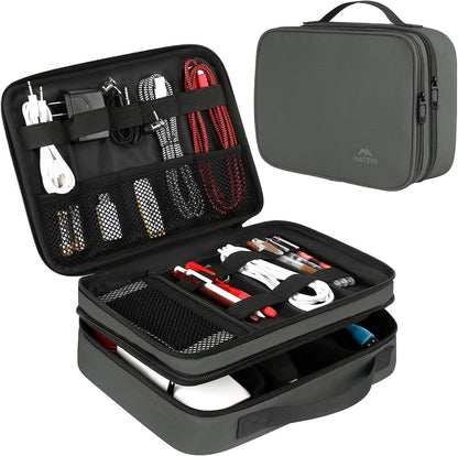 MATEIN Electronics Organizer Travel Case, Cable Organizer Bag, Black