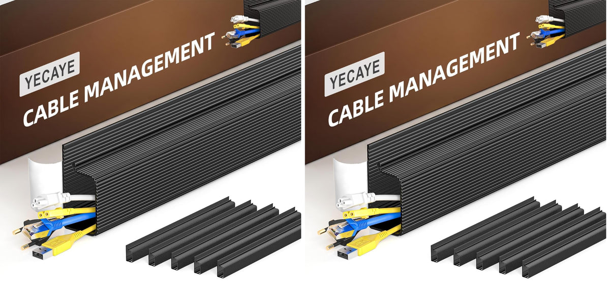 YECAYE Cable Management, 6 Pack, Black