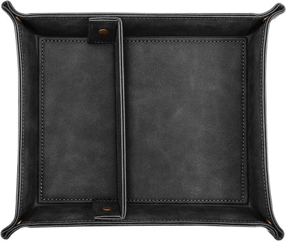 SITHON Valet Tray Desktop Storage Organizer with 2 Compartments