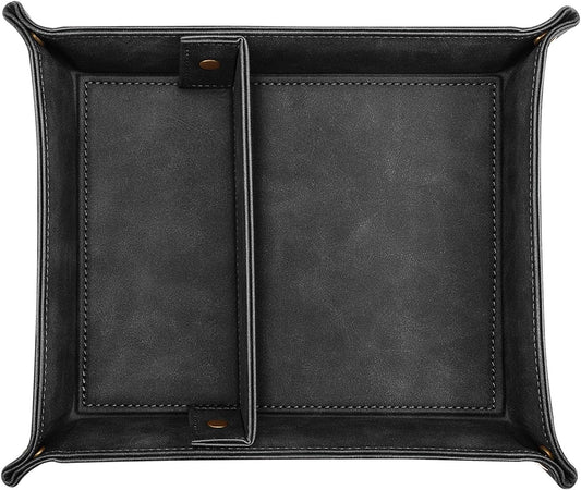 SITHON Valet Tray Desktop Storage Organizer with 2 Compartments