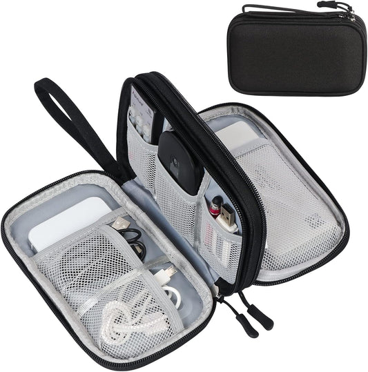 FYY Electronic Organizer, Travel Tech Pouch Bag, Cable Organizer Black