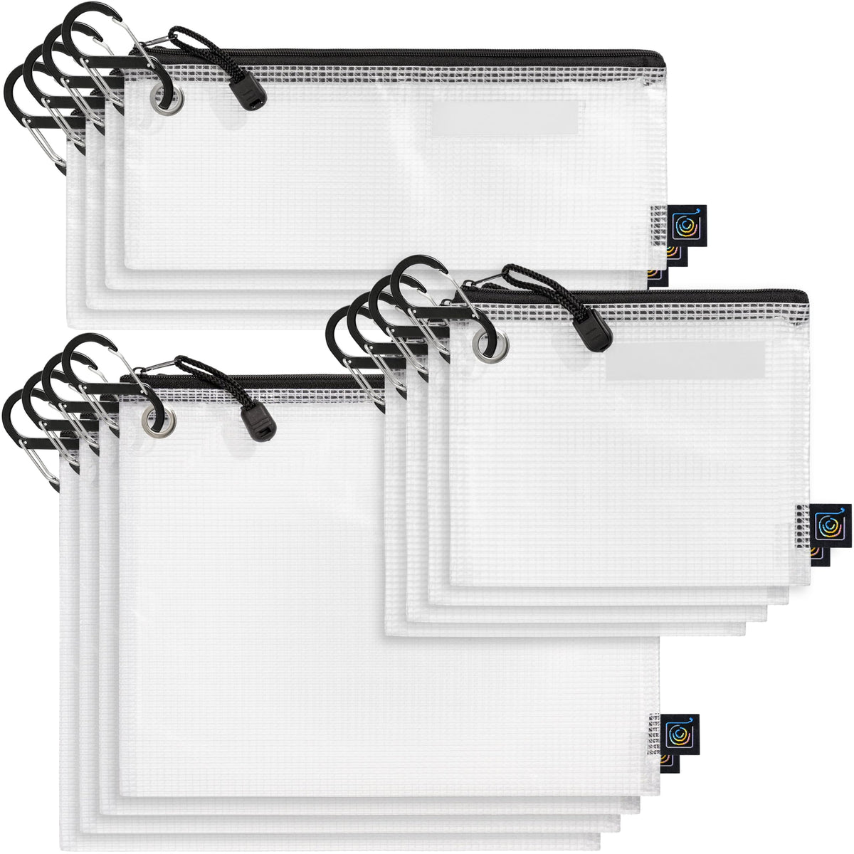 USB Cable Organizer Pouches, Color Coded Travel Cable Management Bags, 10 Pack