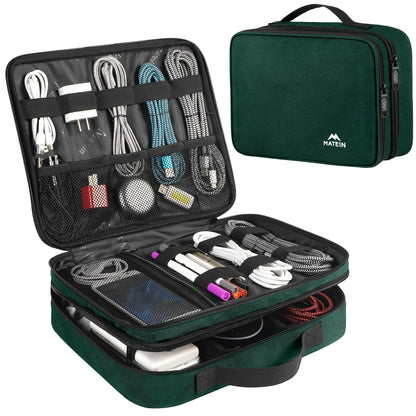 MATEIN Electronics Organizer Travel Case, Cable Organizer Bag, Black