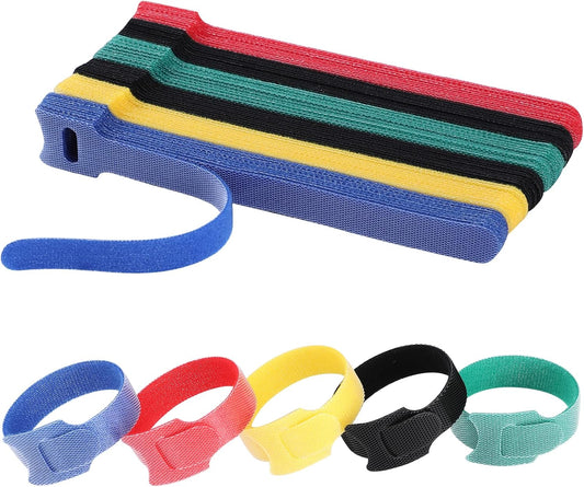 MVYC 120PCS 6 Inch Cable Ties Reusable Multi-Purpose Wire Ties Cord Organizer Adjustable Cable Management 5 Colors