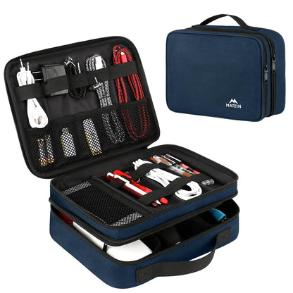 MATEIN Electronics Organizer Travel Case, Cable Organizer Bag, Black