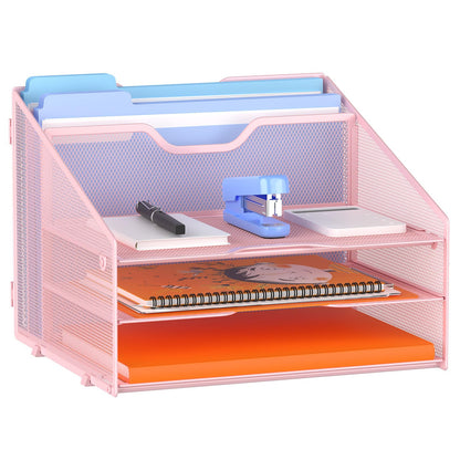 GAWERK Desk File Organizer Paper Letter Tray File Holder Office Rack, Black