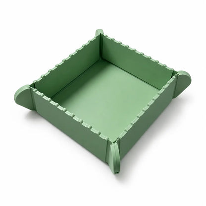 Foldable Silicone Organizer Storage Tray - 1 Count, Magnetic Folding Design, Compact, Easy to Clean, Multi-use for Home Kitchen Organizing, Outdoor Camping