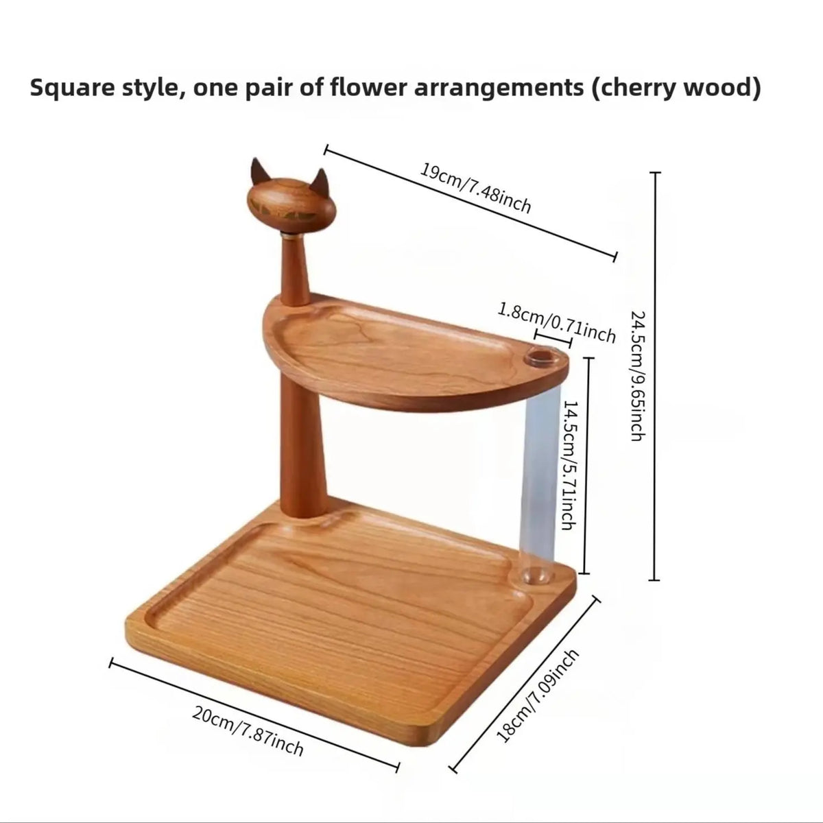 Wooden Cat Design Storage Rack, 1 Count 2-layer Desktop Storage Rack, Multifunctional Storage Organizer for Home Office Kitchen Bathroom, Office Desk Accessories, Table Organizers