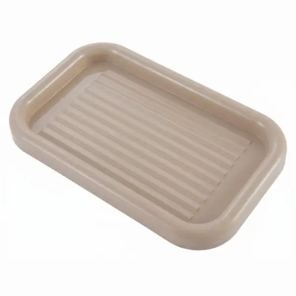 Compact Rippled Rectangular BPA-Free Plastic Desk Tray - Sleek, Modern, Durable Desk Accessories Organizer for Content Creators, Office Supplies - Spot-Clean Multi-Use Holder with Rectangular Form for Home Office