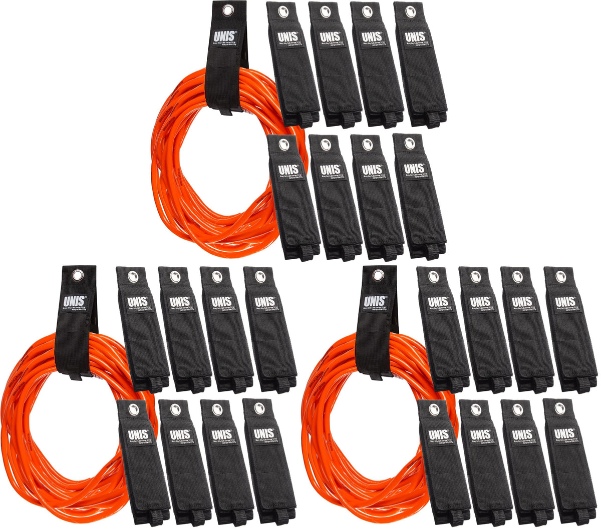 8 Pack Heavy Duty Large 13-inch Extension Cord Storage Extendable Cable Ties Strap Loop Hanger Organizer for Cable, Hose, Power Cord, and Rope